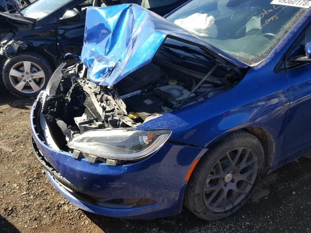 1C3CCCBB3FN568201 - 2015 CHRYSLER 200 S BLUE photo 9