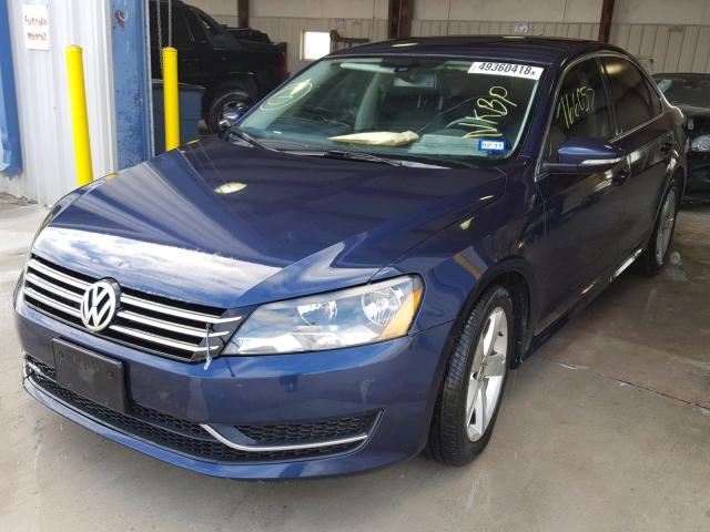 1VWBH7A35CC067714 - 2012 VOLKSWAGEN PASSAT SE BLUE photo 2