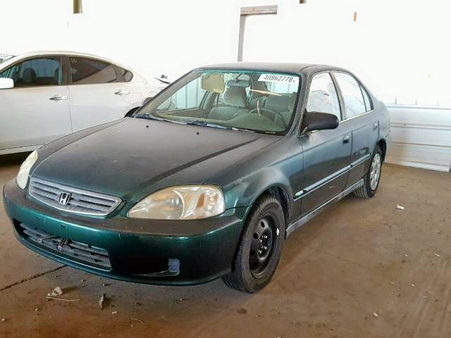 2HGEJ6617YH515639 - 2000 HONDA CIVIC BASE GREEN photo 2