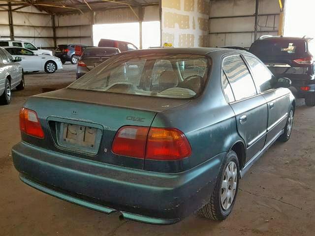 2HGEJ6617YH515639 - 2000 HONDA CIVIC BASE GREEN photo 4