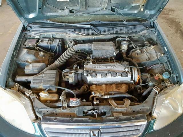 2HGEJ6617YH515639 - 2000 HONDA CIVIC BASE GREEN photo 7