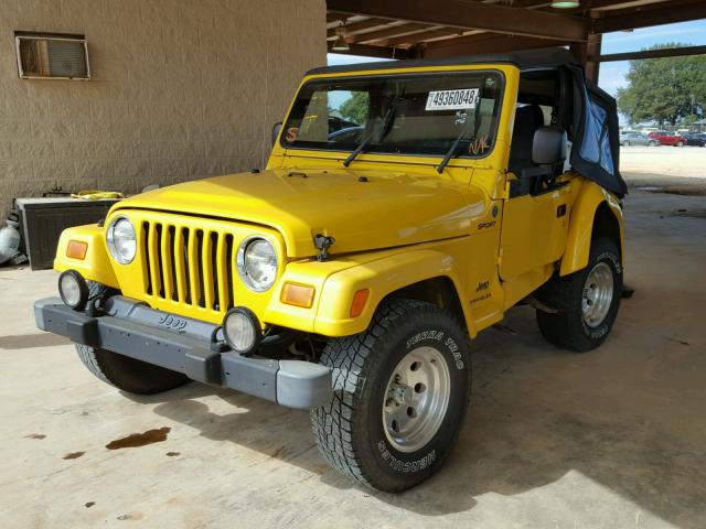 1J4FA49S64P718548 - 2004 JEEP WRANGLER / YELLOW photo 2