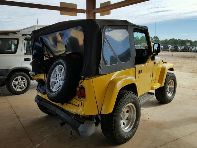 1J4FA49S64P718548 - 2004 JEEP WRANGLER / YELLOW photo 4