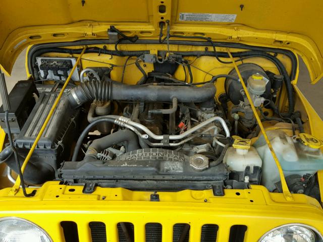 1J4FA49S64P718548 - 2004 JEEP WRANGLER / YELLOW photo 7