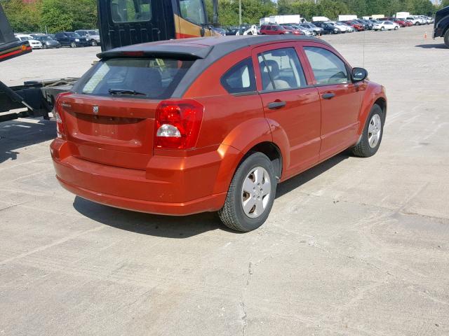 1B3HB28C88D503336 - 2008 DODGE CALIBER ORANGE photo 4