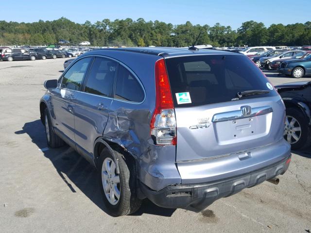 JHLRE48757C104934 - 2007 HONDA CR-V EXL BLUE photo 3