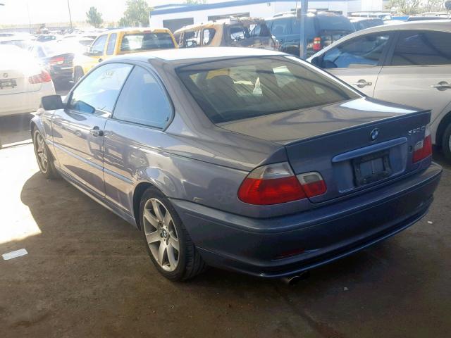 WBABN53462JU25934 - 2002 BMW 330 CI BLUE photo 3