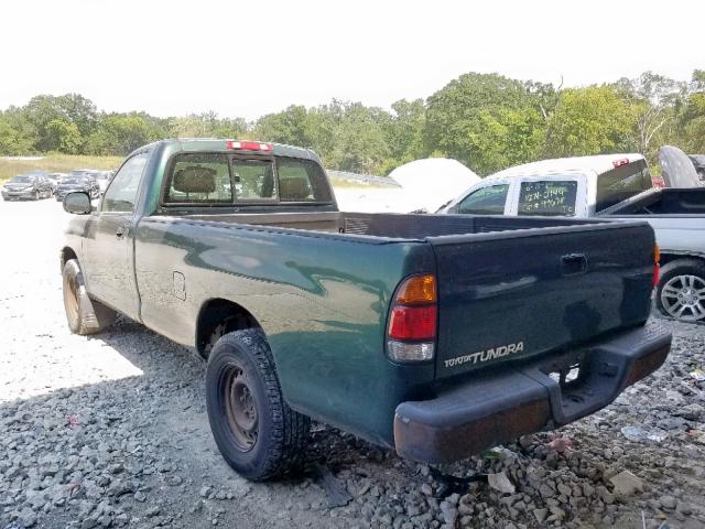 5TBJN321X2S297395 - 2002 TOYOTA TUNDRA GREEN photo 3