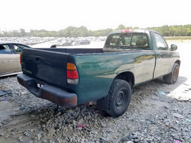 5TBJN321X2S297395 - 2002 TOYOTA TUNDRA GREEN photo 4