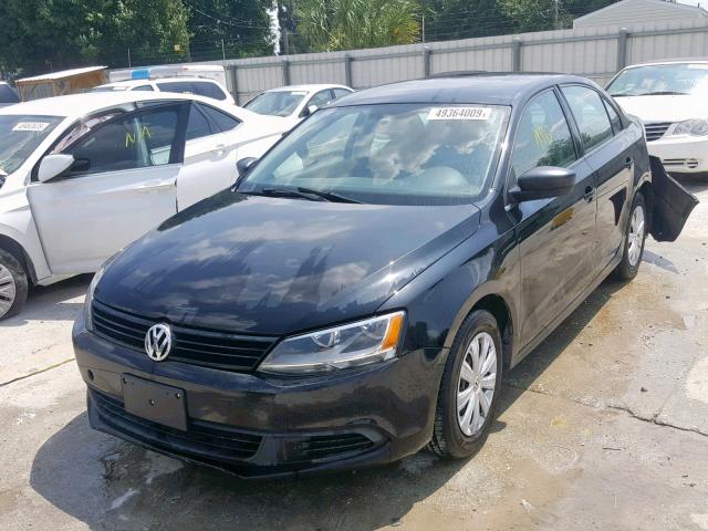 3VW2K7AJ9CM420454 - 2012 VOLKSWAGEN JETTA BASE BLACK photo 2