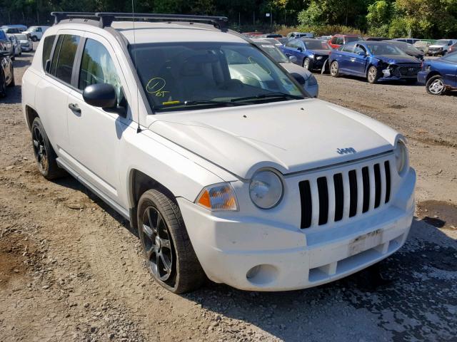 1J8FF47W27D251530 - 2007 JEEP COMPASS WHITE photo 1