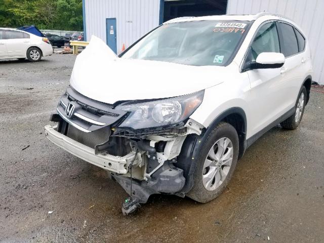 5J6RM3H70CL038999 - 2012 HONDA CR-V EXL WHITE photo 2