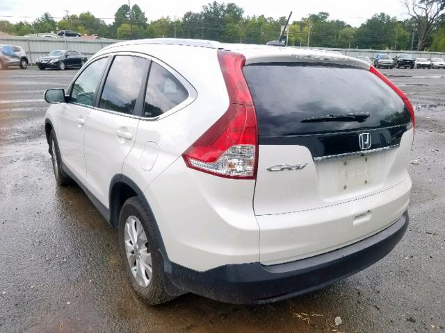 5J6RM3H70CL038999 - 2012 HONDA CR-V EXL WHITE photo 3