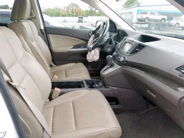 5J6RM3H70CL038999 - 2012 HONDA CR-V EXL WHITE photo 5