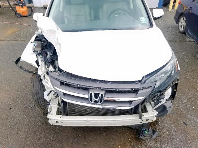 5J6RM3H70CL038999 - 2012 HONDA CR-V EXL WHITE photo 7