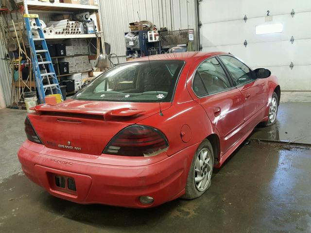 1G2NF52E34M671594 - 2004 PONTIAC GRAND AM S RED photo 4