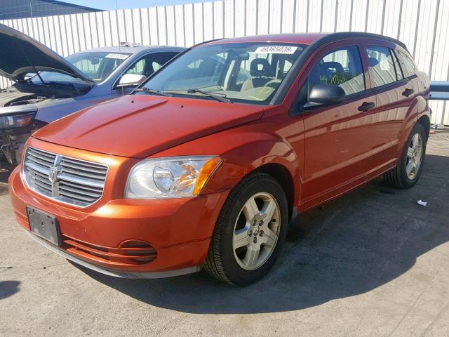 1B3HB48B68D624174 - 2008 DODGE CALIBER SX ORANGE photo 2