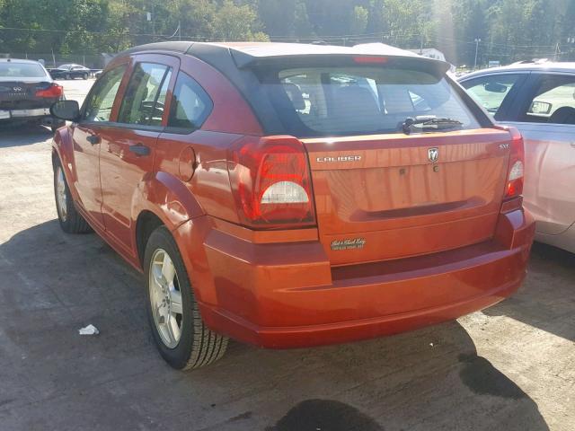 1B3HB48B68D624174 - 2008 DODGE CALIBER SX ORANGE photo 3