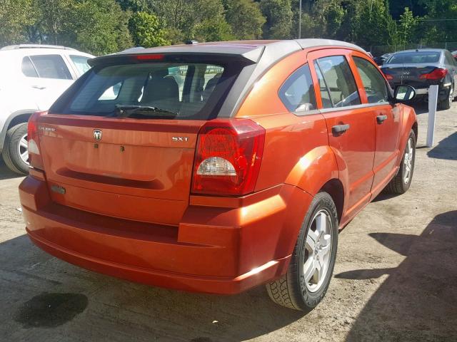 1B3HB48B68D624174 - 2008 DODGE CALIBER SX ORANGE photo 4