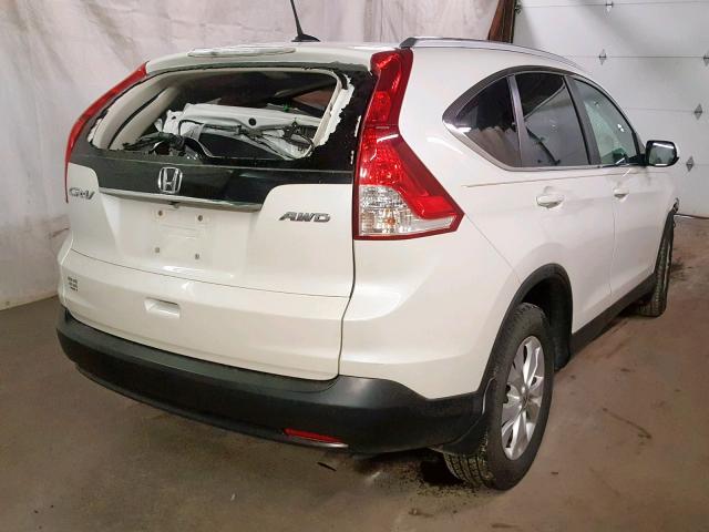 5J6RM4H74EL094145 - 2014 HONDA CR-V EXL WHITE photo 4