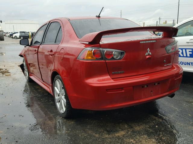 JA32U8FWXFU008579 - 2015 MITSUBISHI LANCER GT RED photo 3