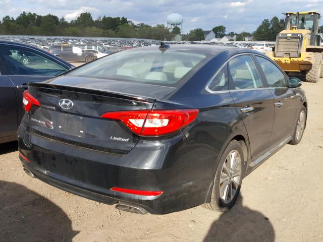 5NPE34AF2HH455146 - 2017 HYUNDAI SONATA SPO BLACK photo 4