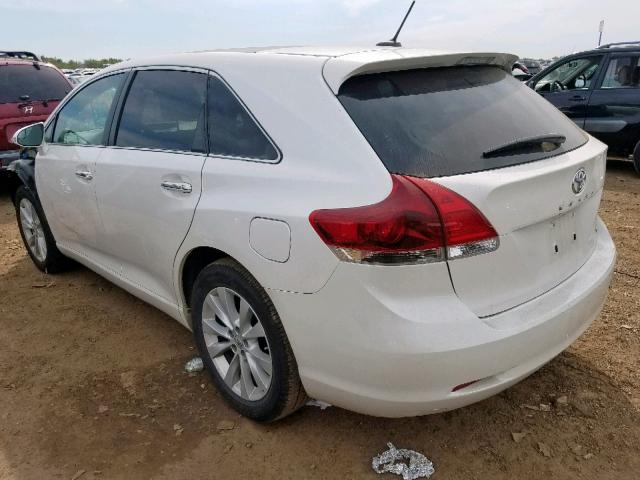 4T3ZA3BB9DU078119 - 2013 TOYOTA VENZA LE WHITE photo 3