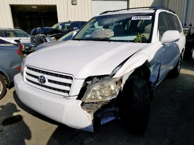 JTEGF21A030109414 - 2003 TOYOTA HIGHLANDER WHITE photo 2