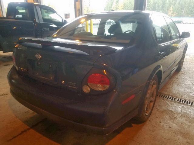 JN1CA31A21T106455 - 2001 NISSAN MAXIMA GXE BLUE photo 4