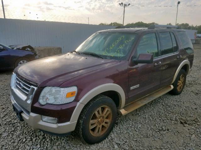 1FMEU74E06UA33392 - 2006 FORD EXPLORER E BURGUNDY photo 2