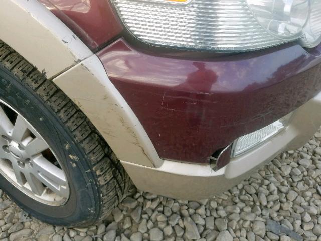 1FMEU74E06UA33392 - 2006 FORD EXPLORER E BURGUNDY photo 9