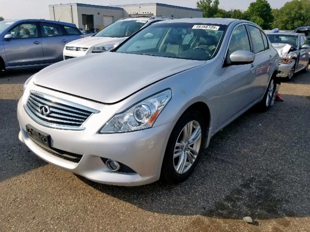 JN1CV6AR2DM354733 - 2013 INFINITI G37 SILVER photo 2