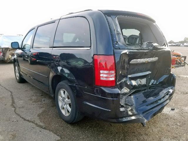 2A8HR54PX8R838396 - 2008 CHRYSLER TOWN & COU BLACK photo 3