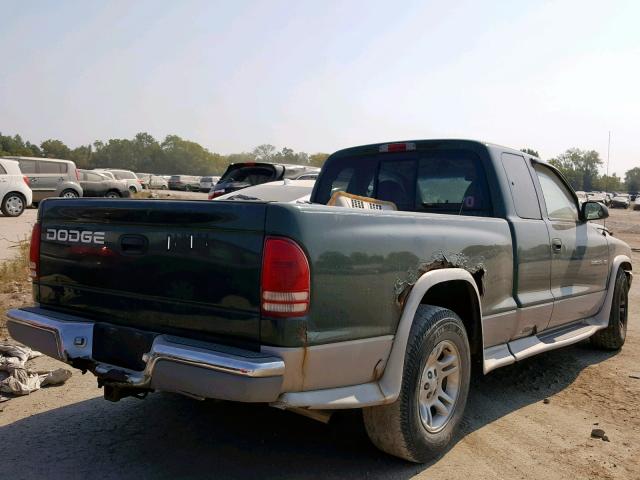 1B7GL22XXXS205965 - 1999 DODGE DAKOTA GREEN photo 4