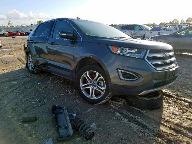 2FMTK3K87FBB38472 - 2015 FORD EDGE TITAN GRAY photo 1