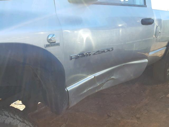 3D7KS26C16G246565 - 2006 DODGE RAM 2500 S ვერცხლისფერი ფოტო 9