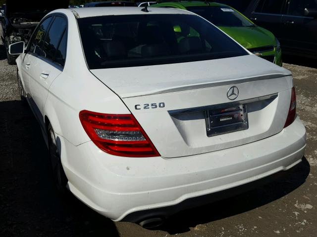 WDDGF4HBXEA966003 - 2014 MERCEDES-BENZ C 250 WHITE photo 3