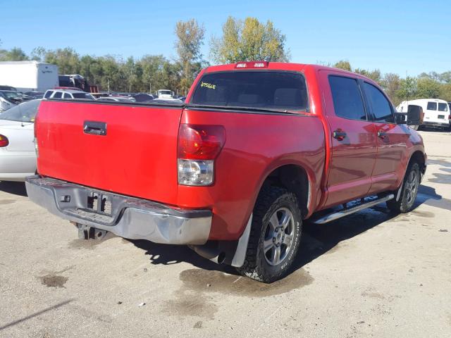 5TBDV541X7S463055 - 2007 TOYOTA TUNDRA CRE RED photo 4