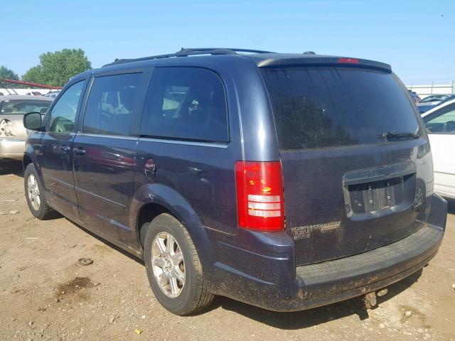 2A8HR54P78R762300 - 2008 CHRYSLER TOWN & COU BLUE photo 3