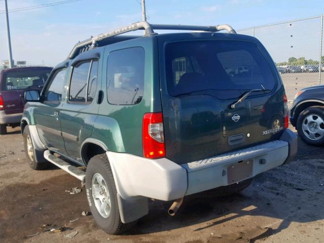 5N1ED28Y9YC572089 - 2000 NISSAN XTERRA XE GREEN photo 3