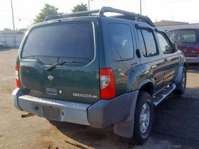 5N1ED28Y9YC572089 - 2000 NISSAN XTERRA XE GREEN photo 4