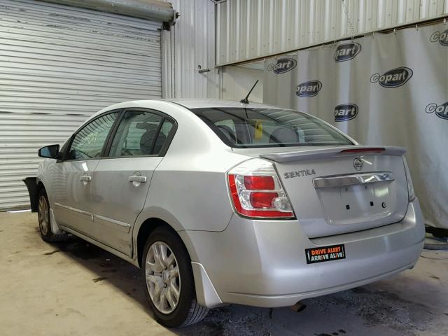 3N1AB6AP5BL677874 - 2011 NISSAN SENTRA 2.0 SILVER photo 3