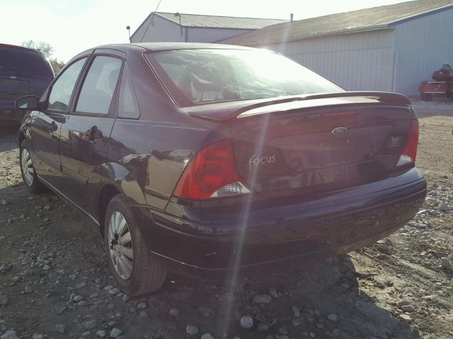 1FAFP33P71W314233 - 2001 FORD FOCUS LX BLACK photo 3