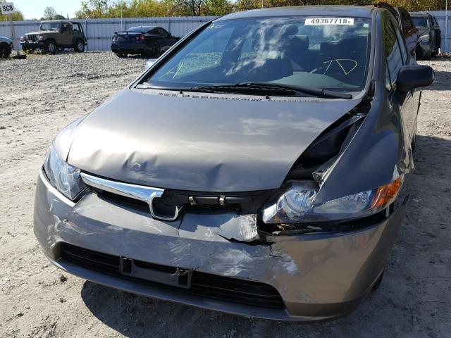 2HGFA16336H014057 - 2006 HONDA CIVIC DX V GRAY photo 9