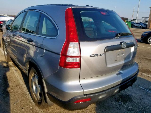 5J6RE48307L000274 - 2007 HONDA CR-V LX SILVER photo 3