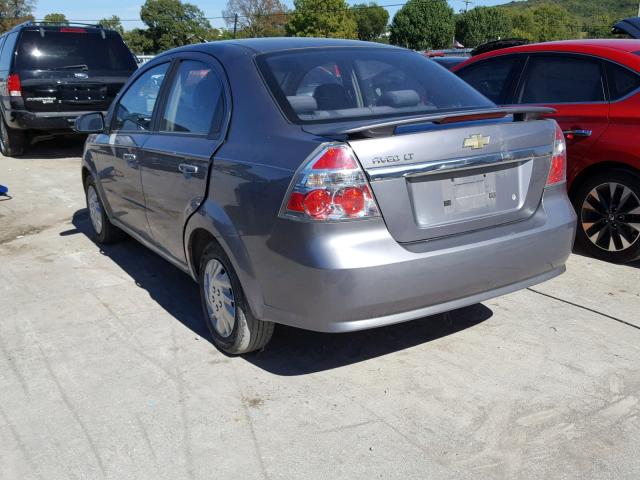 KL1TD56E69B624928 - 2009 CHEVROLET AVEO LS SILVER photo 3