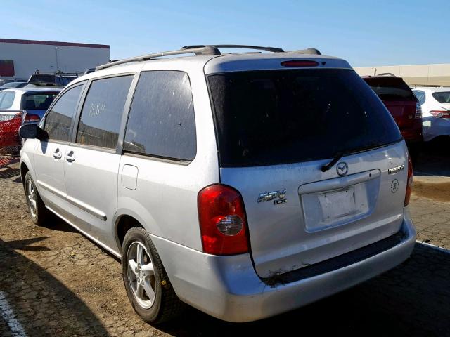 JM3LW28A530341202 - 2003 MAZDA MPV WAGON SILVER photo 3