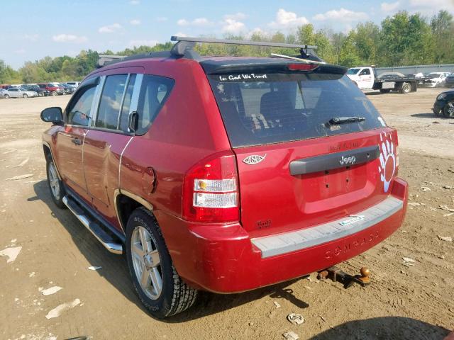 1J8FT47W68D557866 - 2008 JEEP COMPASS SP RED photo 3