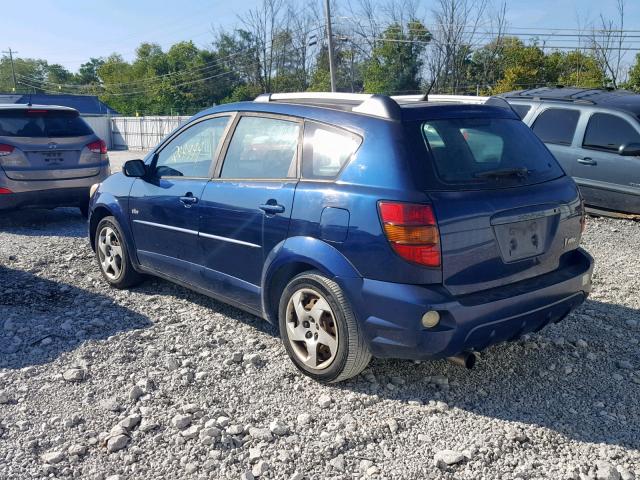 5Y2SL63885Z411217 - 2005 PONTIAC VIBE BLUE photo 3