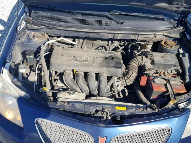 5Y2SL63885Z411217 - 2005 PONTIAC VIBE BLUE photo 7